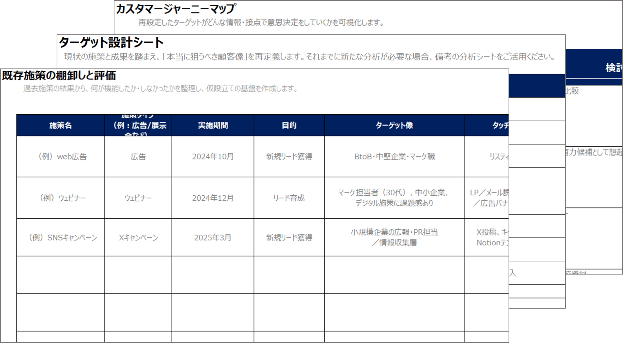 顧客ターゲット再設計シート